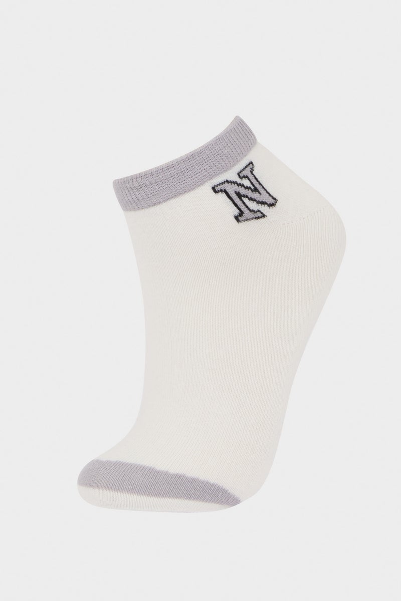 DeFacto White Boy Boy Printed 5 Piece Short Socks Casual - Image 4